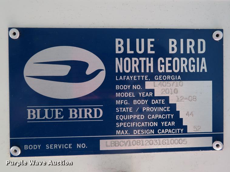 image for item DE8082 2010 Blue Bird Vision bus