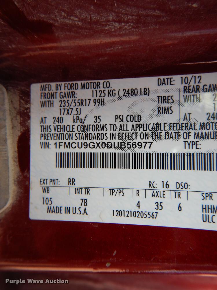 image for item DE8434 2013 Ford Escape SE SUV