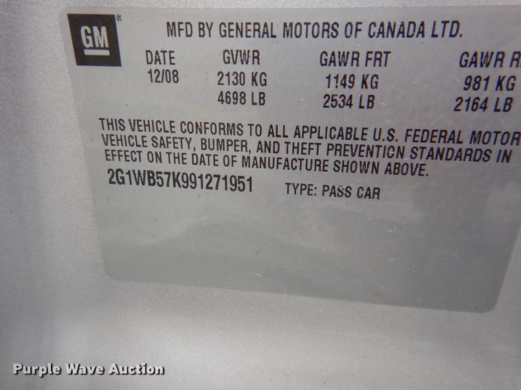 image for item DE8443 2009 Chevrolet Impala LS