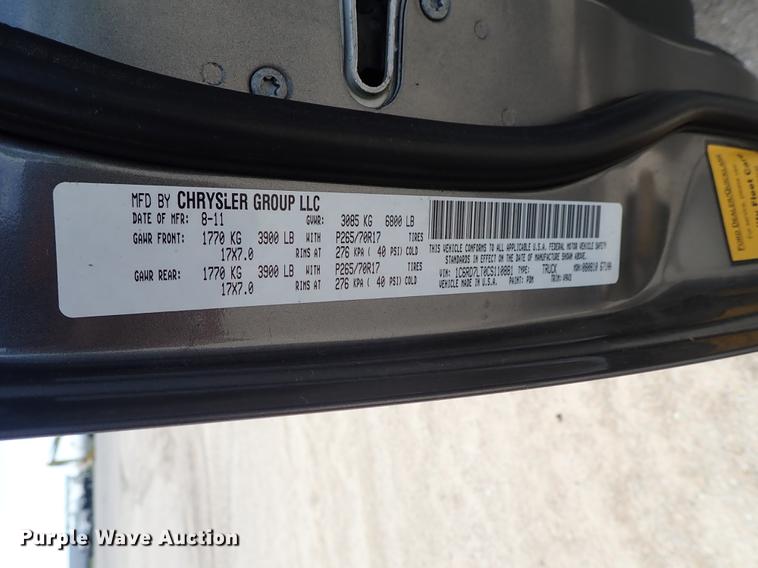 image for item DF1193 2012 Dodge Ram 1500 Crew Cab pickup truck