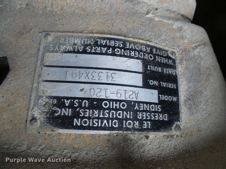 image for item DF7300 Leroi 185 air compressor