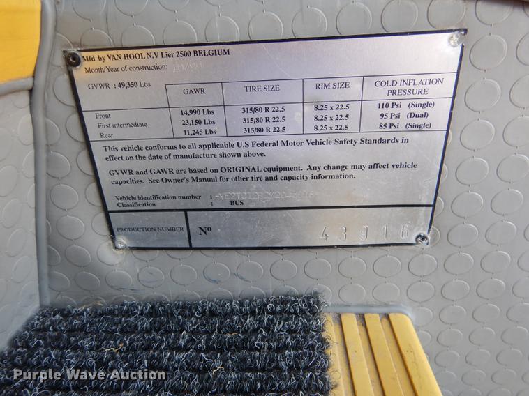 image for item DG5789 2000 Van Hool T2145 coach bus