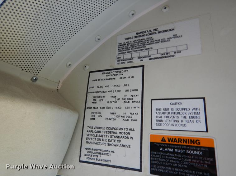 image for item DG5796 2014 International CE school bus