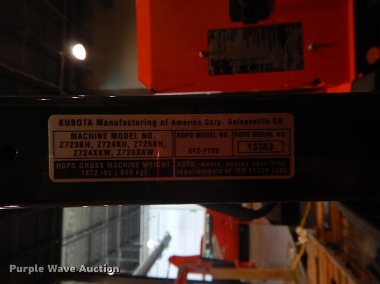 image for item EB9704 Kubota Z726XKW ZTR lawn mower