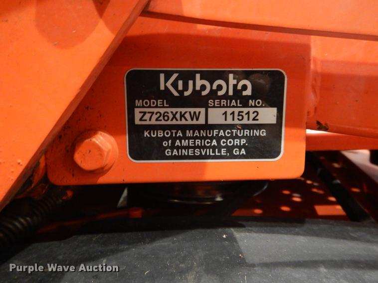 image for item EB9704 Kubota Z726XKW ZTR lawn mower