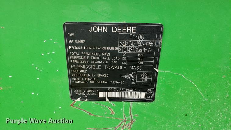 image for item EU9759 John Deere 1435 Series II lawn mower