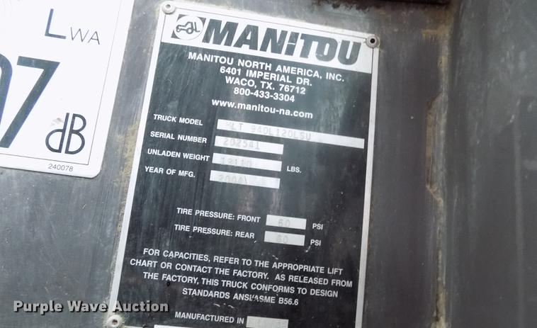 image for item FG9370 2004 Manitou MLT940L120LSU telehandler