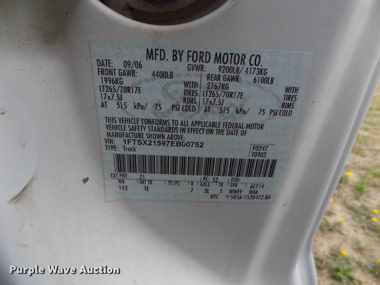 image for item FG9397 2007 Ford F250 Super Duty XL SuperCab pickup truck