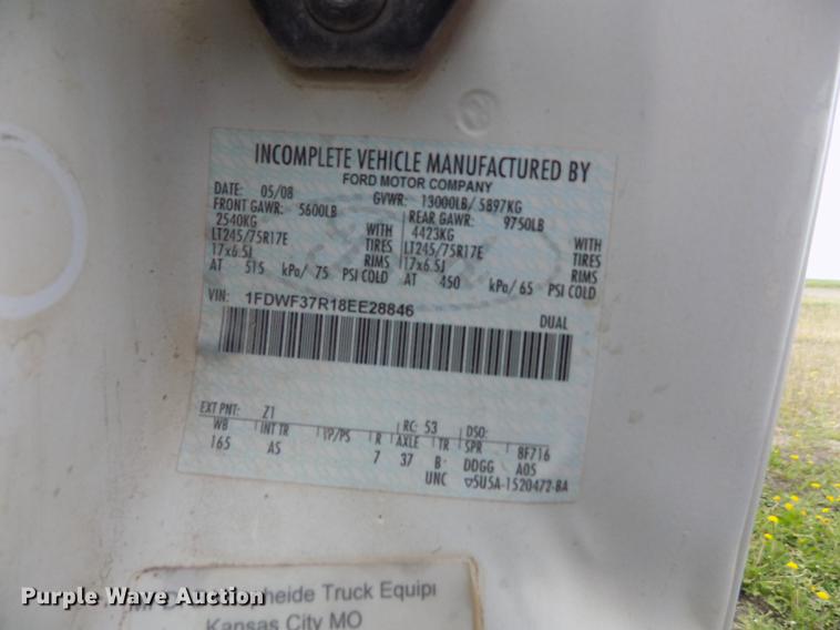 image for item FG9400 2008 Ford F350 Super Duty XL flatbed pickup truck