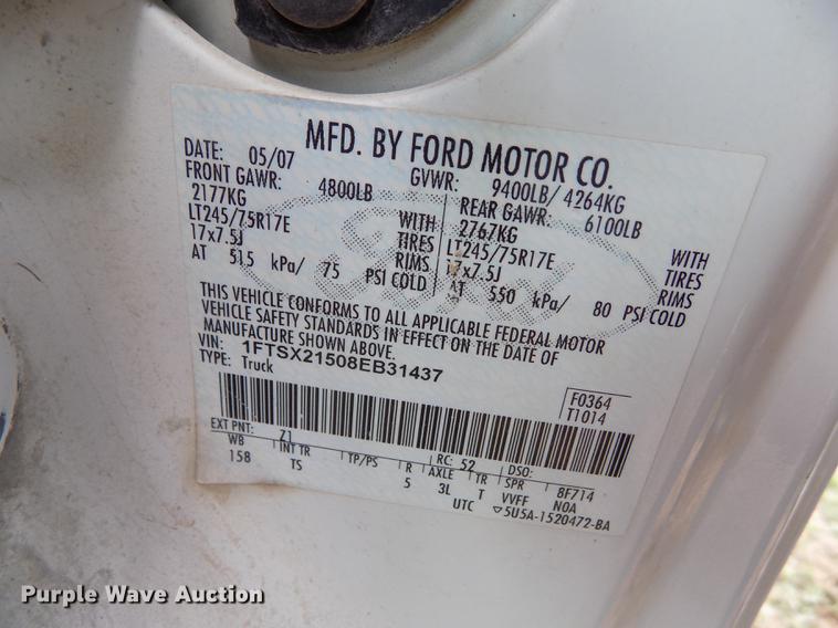 image for item FG9416 2008 Ford F250 Super Duty XL SuperCab pickup truck