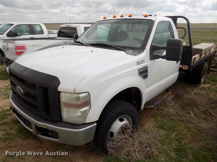 image for item FG9419 2009 Ford F350 Super Duty XL flatbed pickup truck