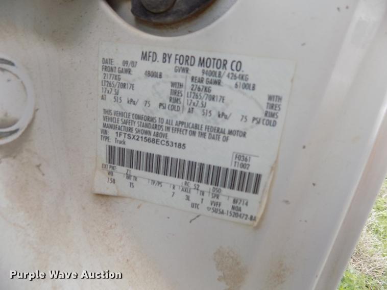 image for item FG9423 2008 Ford F250 Super Duty XL SuperCab pickup truck