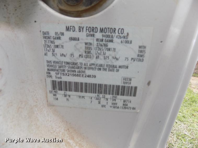 image for item FG9424 2008 Ford F250 Super Duty XL SuperCab pickup truck