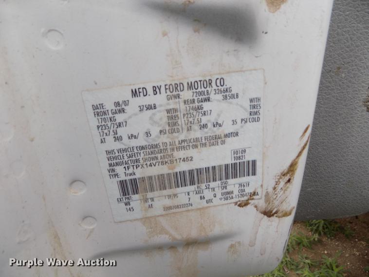 image for item FG9426 2008 Ford F150 XL SuperCab pickup truck