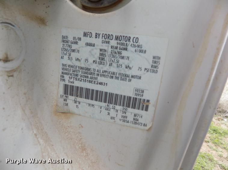 image for item FG9431 2008 Ford F250 Super Duty XL SuperCab pickup truck