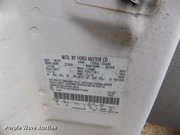 image for item FG9447 2008 Ford F150 XL SuperCab pickup truck