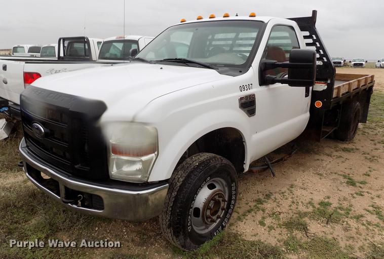 image for item FG9449 2009 Ford F350 Super Duty XL flatbed pickup truck