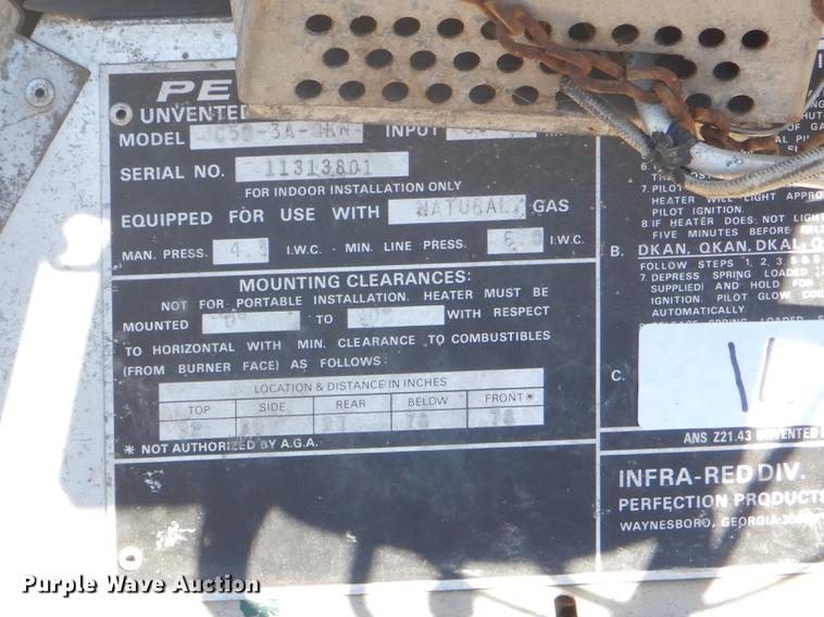 image for item FH9478 Approximately 8 heaters