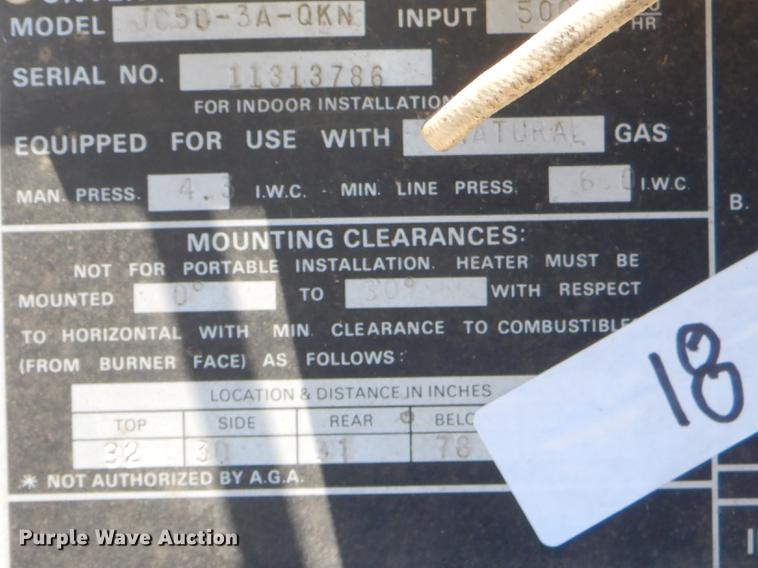 image for item FH9478 Approximately 8 heaters