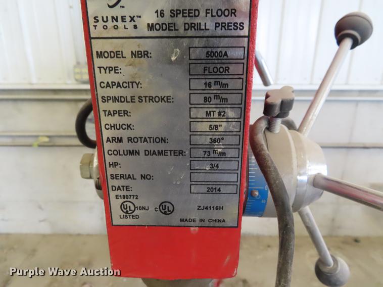 image for item FJ9109 Sunex 5000A drill press