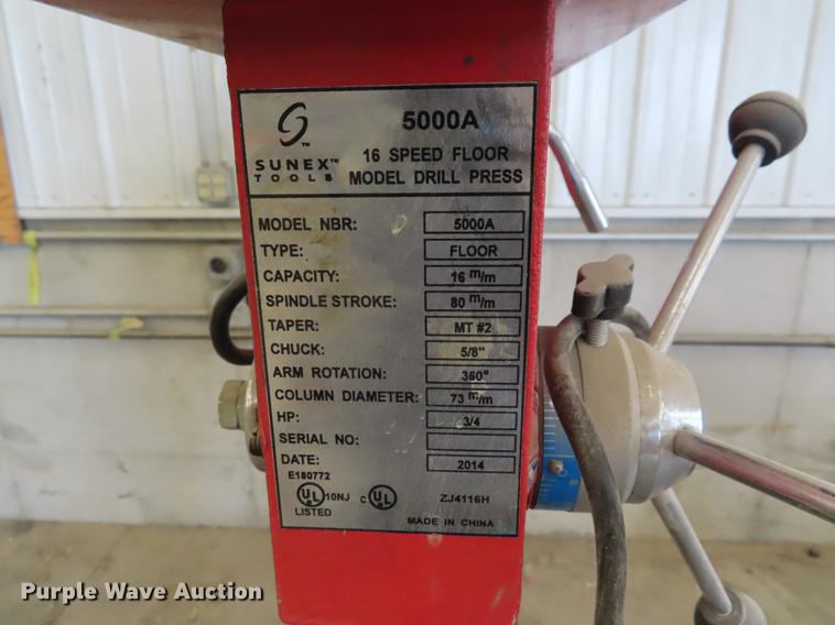 image for item FJ9109 Sunex 5000A drill press