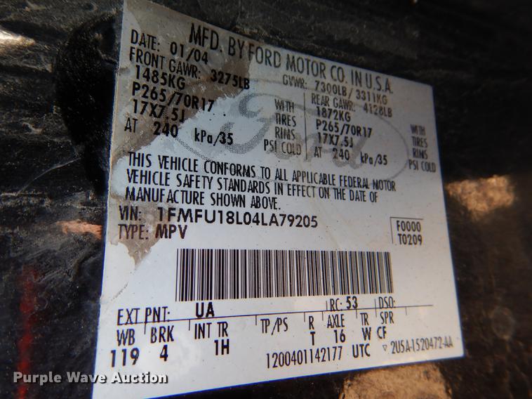 image for item FT9526 2004 Ford Expedition Eddie Bauer SUV