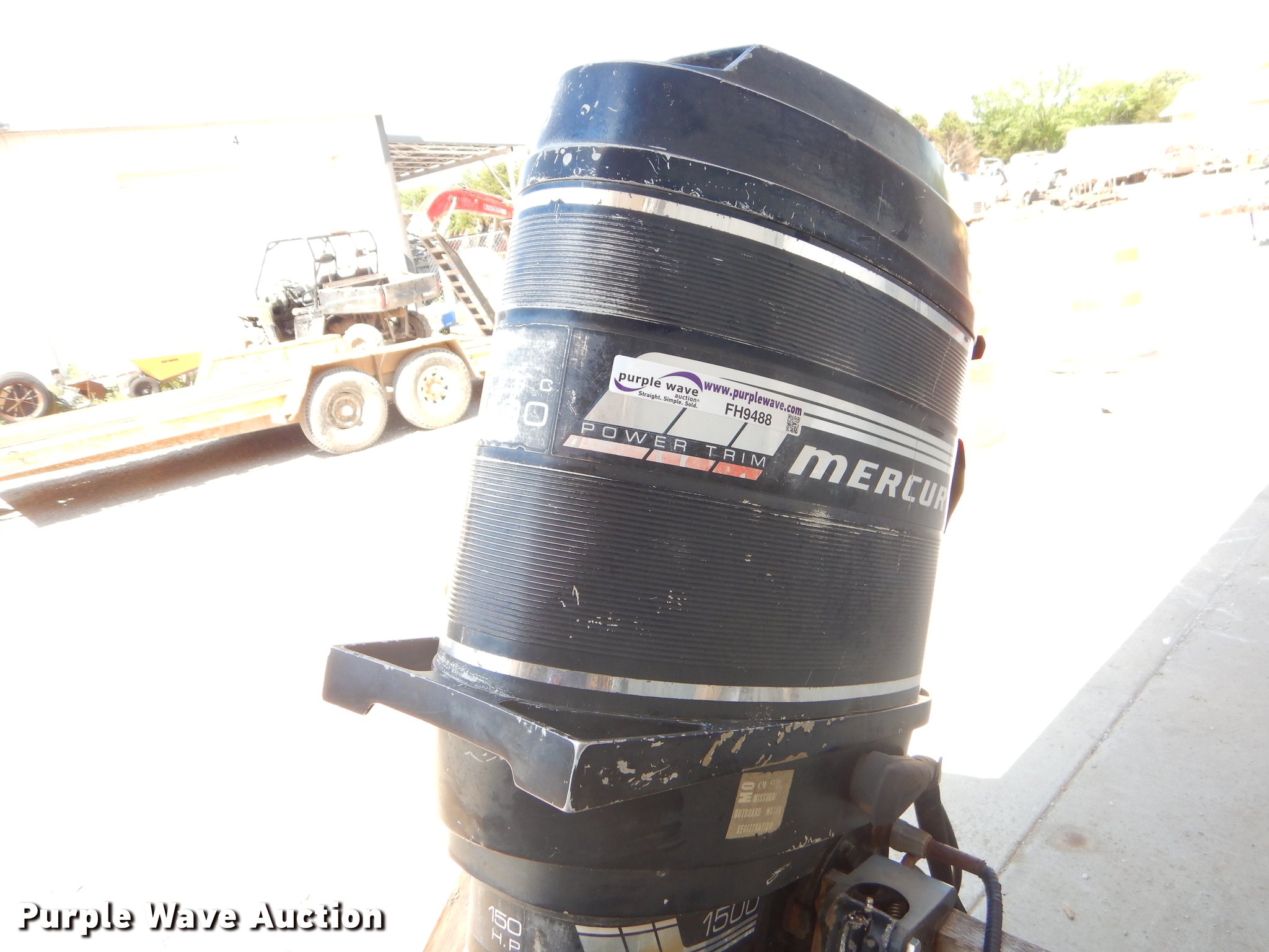 1977 Mercury outboard gas engine in Lamar, MO Item FH9488 sold Purple Wave