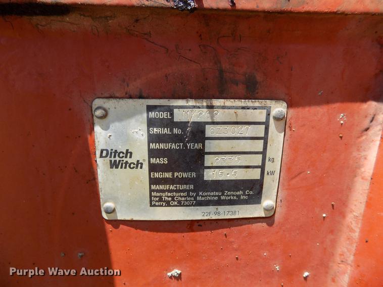 image for item DB9660 2005 Ditch Witch MX202 mini excavator