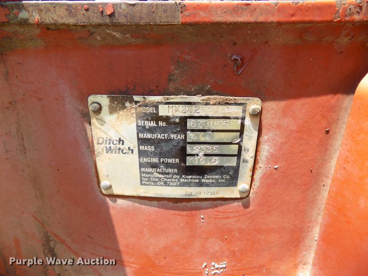 image for item DB9664 2005 Ditch Witch MX202 mini excavator