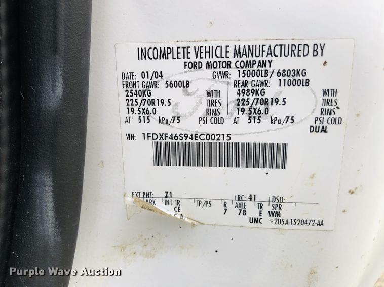 image for item DC8707 2004 Ford F450 Super Duty dump truck