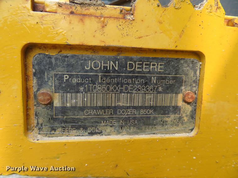 image for item DD7055 2013 John Deere 850K dozer