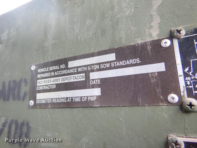 image for item DE1274 1984 Am General M931A2 dump truck