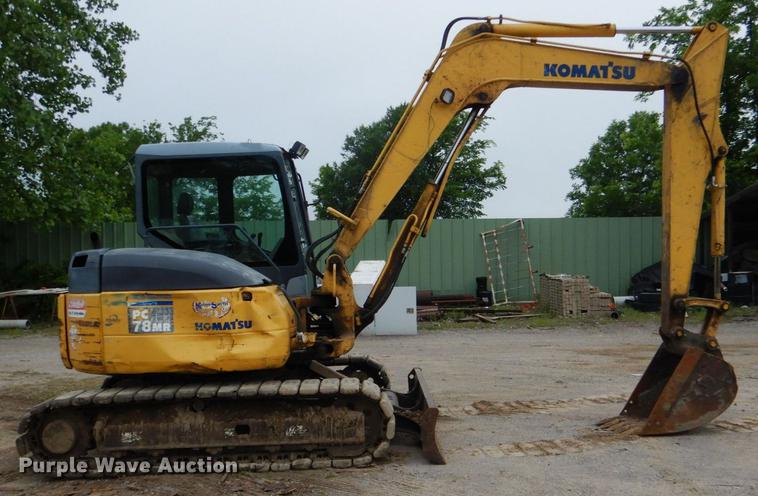image for item DE3953 2008 Komatsu PC78MR-6 mini excavator