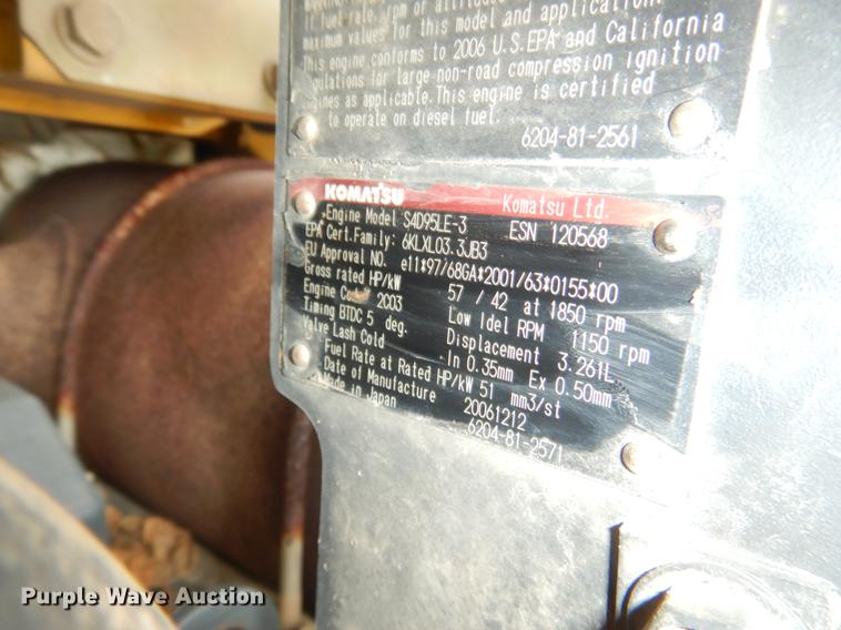 image for item DE3953 2008 Komatsu PC78MR-6 mini excavator