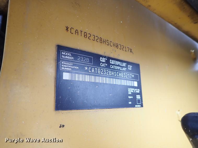image for item DE5367 2008 Caterpillar 232B2 skid steer