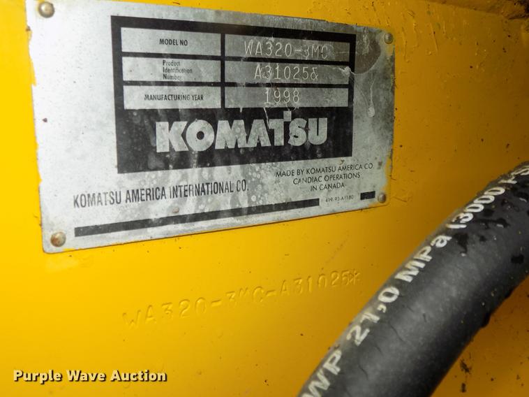 image for item DE7679 1999 Komatsu WA320-3MC wheel loader