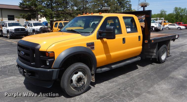 image for item DE8429 2008 Ford F550 Super Duty XL Crew Cab flatbed truck