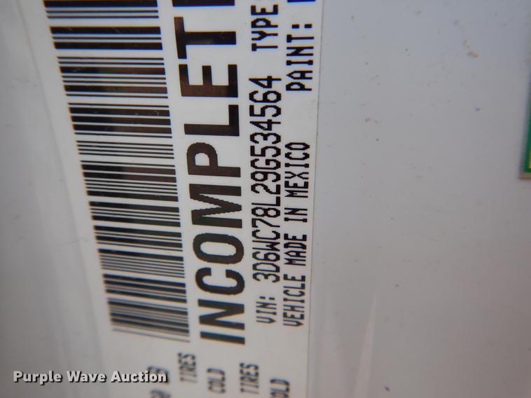 image for item DE8430 2009 Dodge Ram 5500HD Quad Cab dump truck