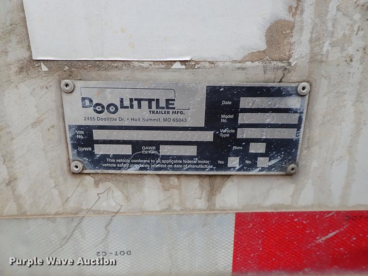 image for item DF1207 2004 Doolittle enclosed cargo trailer