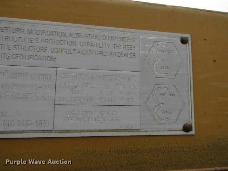 image for item DF8039 1991 Caterpillar 140G VHP motor grader