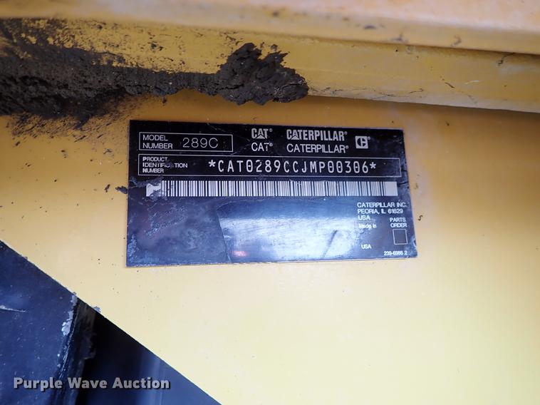 image for item DF8893 2008 Caterpillar 289C skid steer