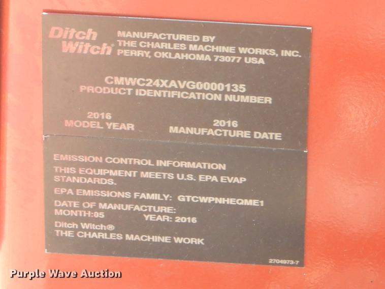 image for item ED9284 2016 Ditch Witch C24X trencher