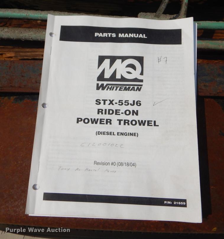 image for item ED9285 2004 Whiteman STX55-J-6 trowel