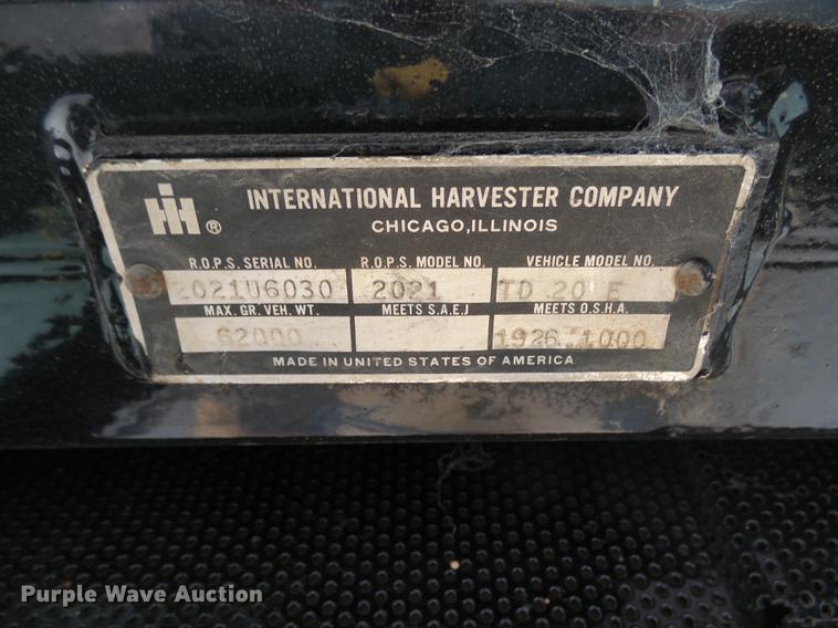 image for item EF9524 1972 Dresser TD20E dozer