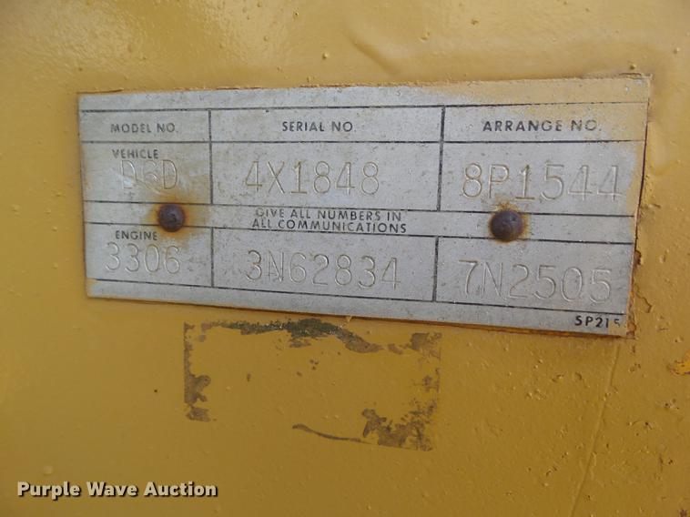 image for item EM9189 1977 Caterpillar D6D dozer