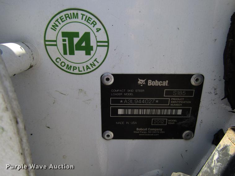 image for item FJ9682 2012 Bobcat S185 skid steer