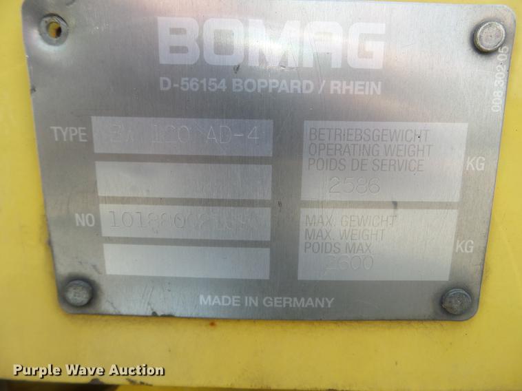 image for item FM9355 2005 Bomag BW120AD-4 double drum vibratory roller