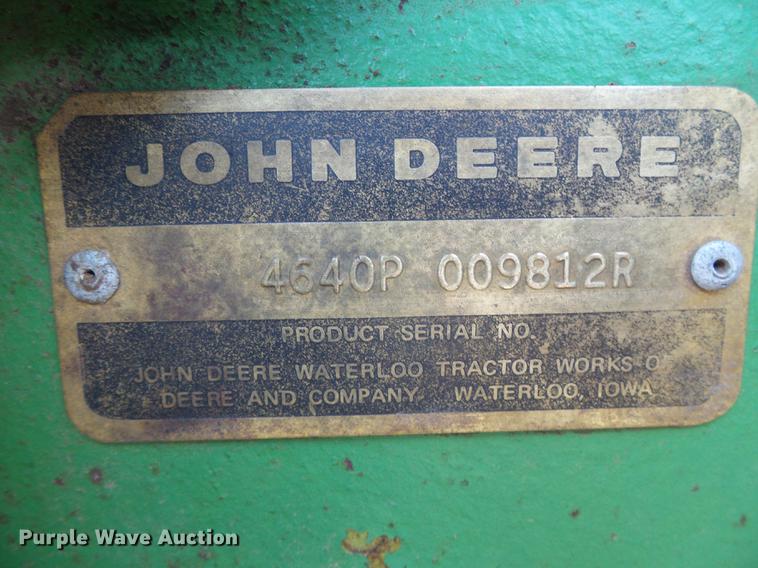image for item DC5171 1979 John Deere 4640 tractor