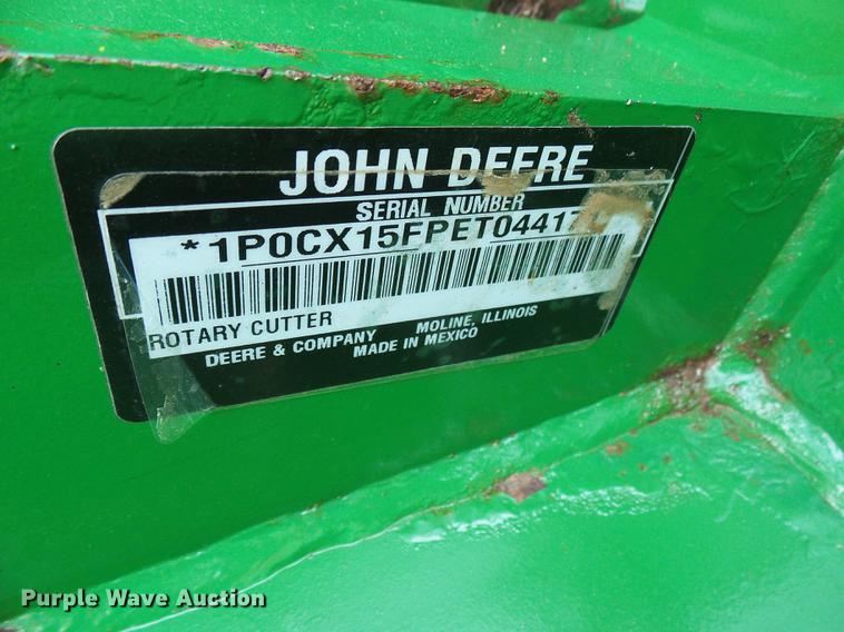 image for item DF7327 2014 John Deere CX15 batwing rotary mower