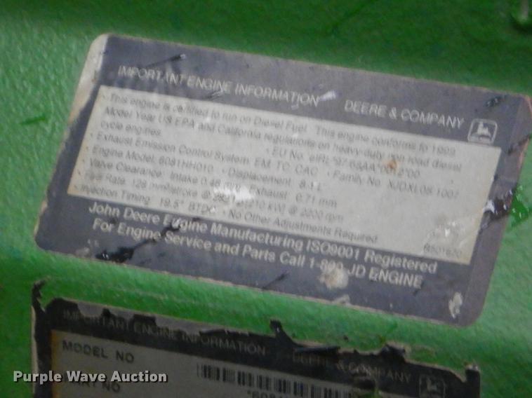 image for item ED9277 2000 John Deere 9650 Walker combine